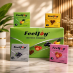FeelJoy Primium Dotted Condoms (Flavoured) - (Pack of 3 x 5 Boxes = 15 Condoms)